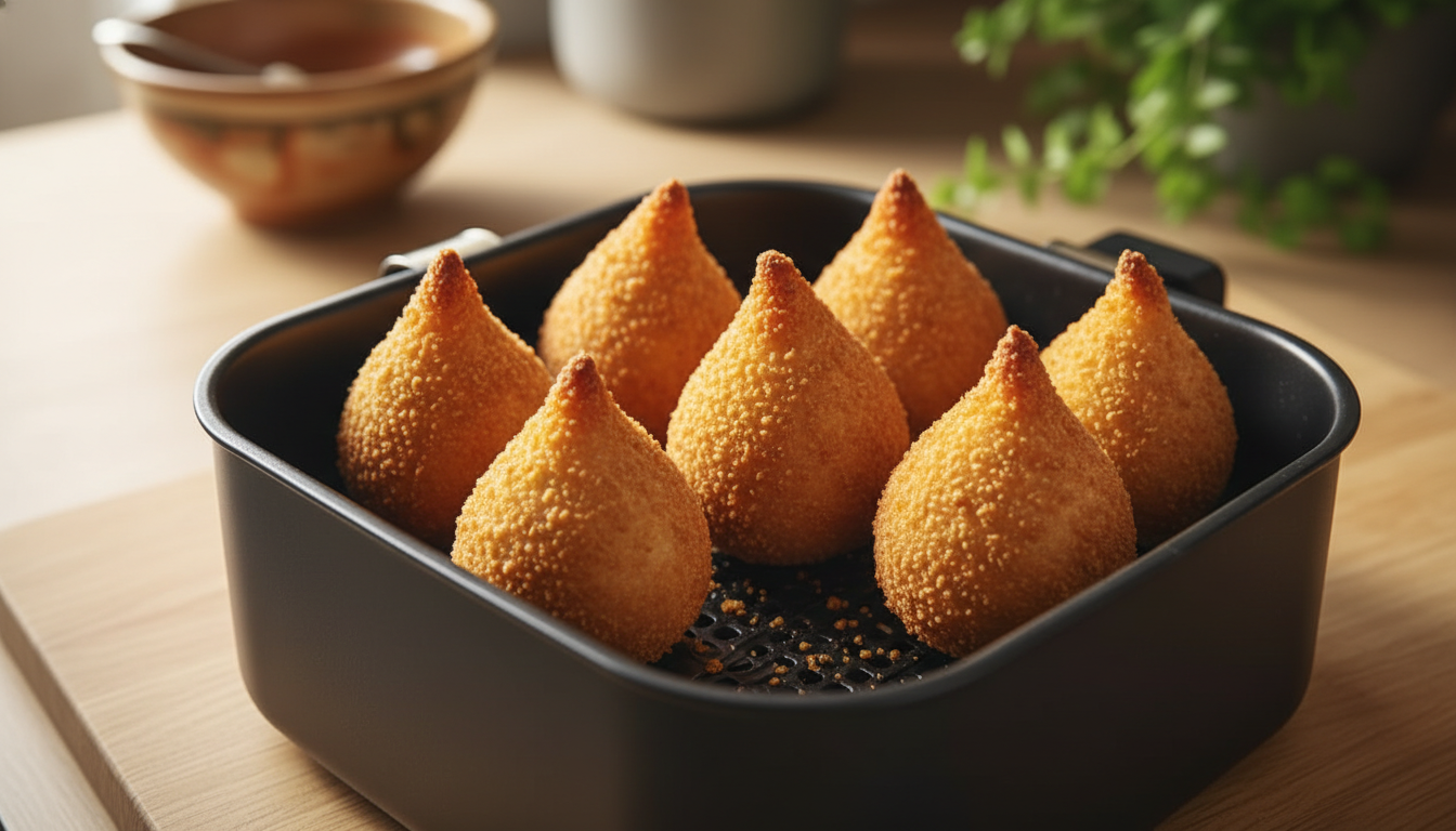 Coxinha na air fryer crocante e sequinha sem usar óleo - Perguntas frequentes